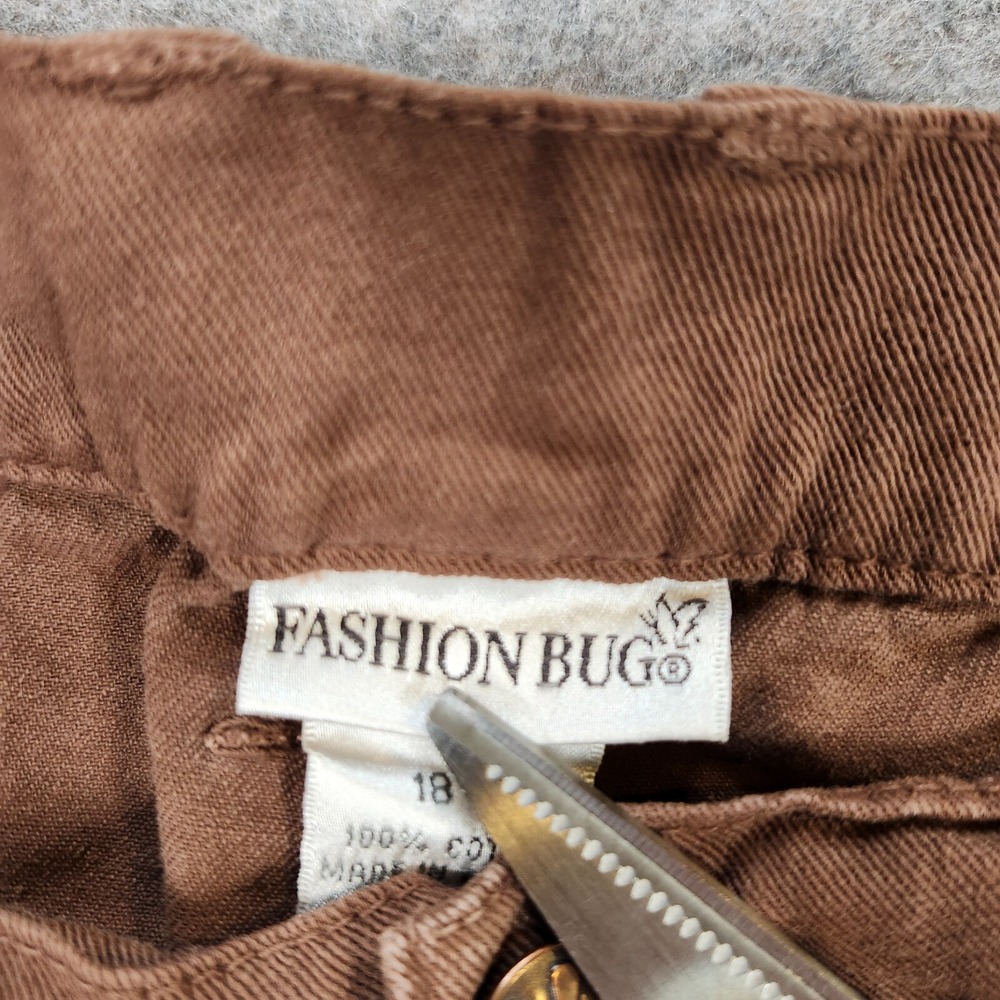 Fashion Bug Cropped Pants Capri Womens 18W Brown Baggy Wide Leg Gorpcore Hip Hop - Picture 2 of 12